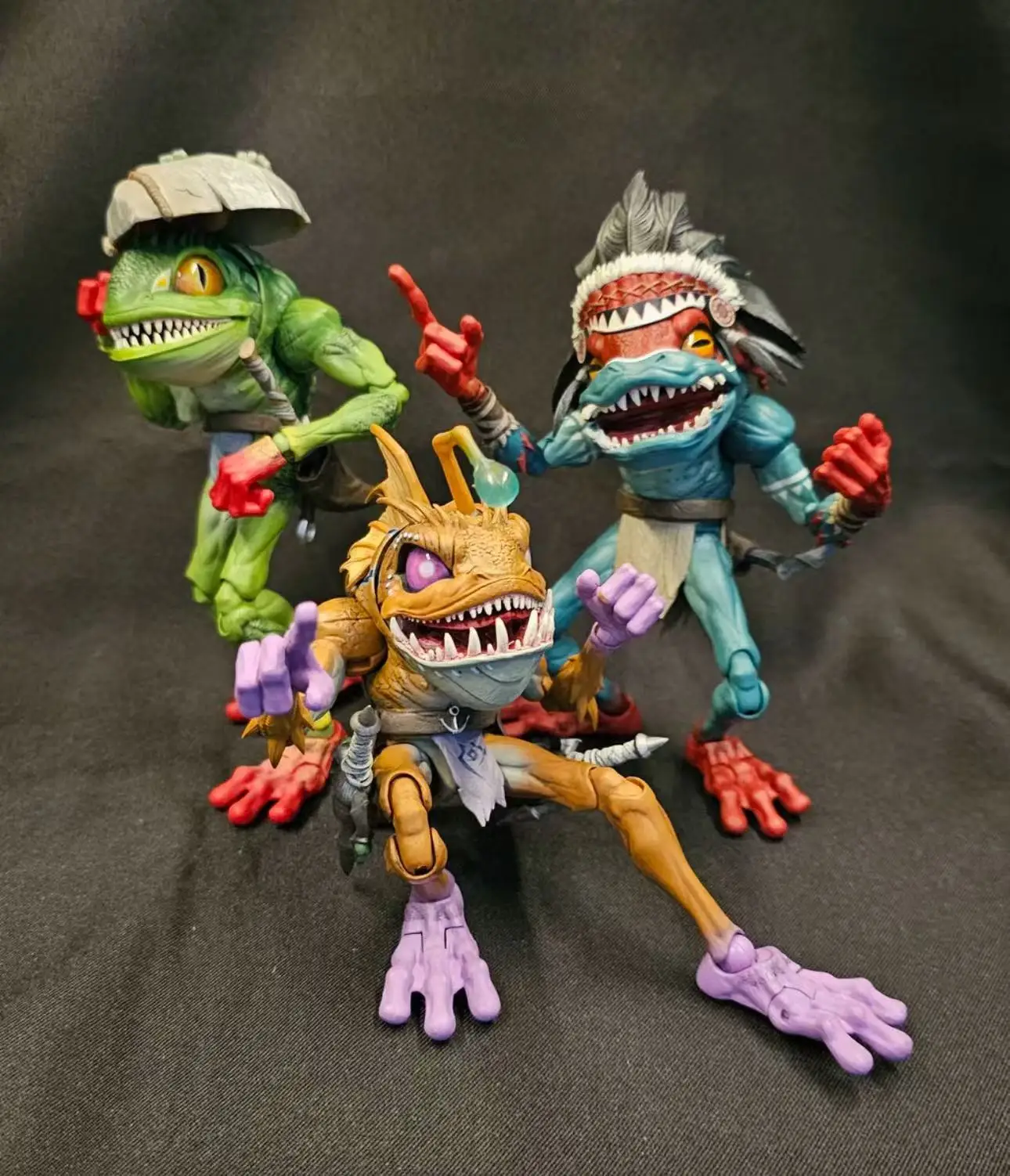 mithril-studio-gris-chevalier-murloc-tribu-lame-maree-guerrier-abyss-archer-vague-chef-figurine-mobile