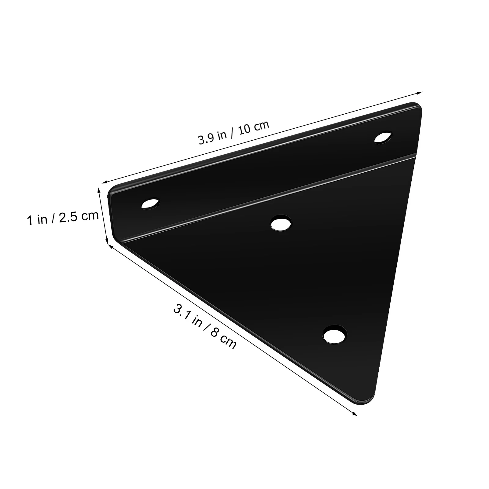 

6pcs Black Iron Triangle Shelf Brackets 80x100mm Heavy Duty Floating Wall Mount Adjustable Support Sturdy Small Hidden Design