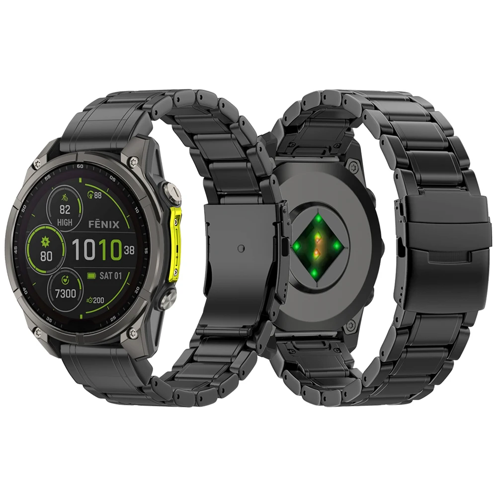 

QuickFit 26mm 22mm Titanium Metal Strap For Garmin Fenix 8 E 47mm 51mm 7 7X 6 6X 5X/Epix Pro/Quatix/Tactix Watch Band Bracelet