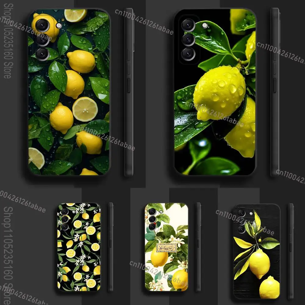 Retro Fruit lemon Phone Case Silicone Soft For Samsung  Galaxy A73,31,32,72,41,53,52,71,22,5G,Note,J7,8,9