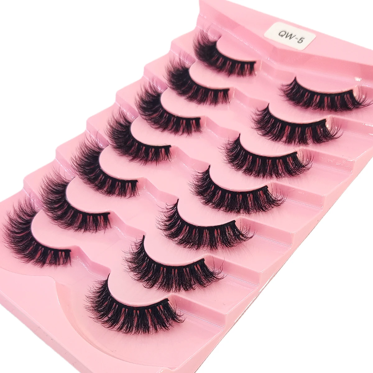 5/7ペア ナチュラル ロシアン ストリップ ラッシュ ふわふわミンク ラッシュ 3Dつけまつげ ふわふわボリュームまつげ つけまつげエクステ