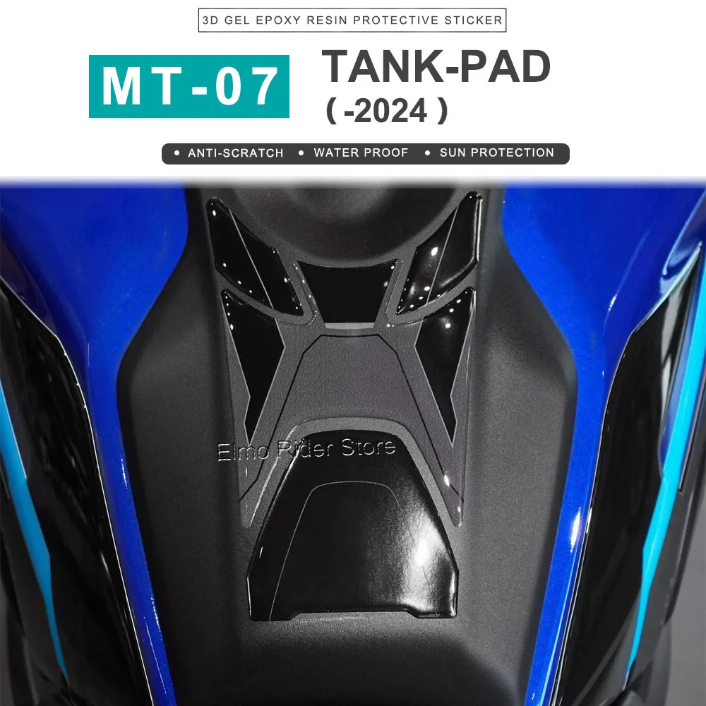 Kit de pegatinas de protección de resina epoxi 3D para YAMAHA MT 07 2024, Kit de pegatinas impermeables y resistentes a los arañazos