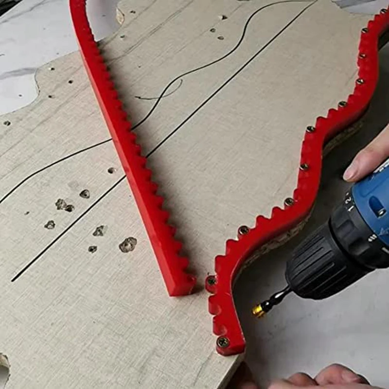 1 Piece Woodworking Profiling Strip Red Woodworking Tool Chain Design Curve Template For Woodworking Working