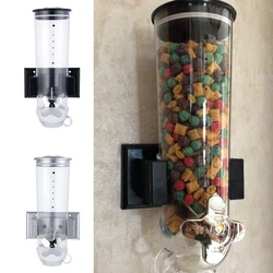 Wall Mounted Dry Food Cereal Dispenser Grains Sealed Storage Tank Multiple-Use Airtight and Clear Design for Kitchen Container