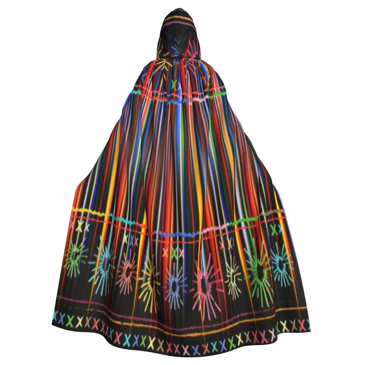 

Mexican Ethnic Tribal Hooded Polyester Unisex Witch Cape Costume Accessory