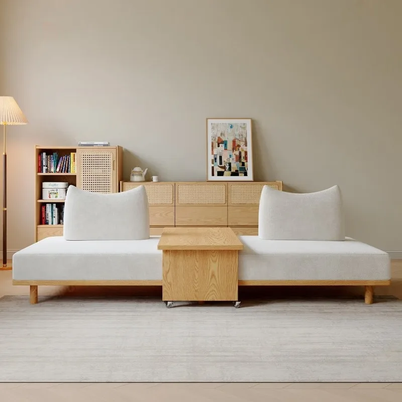 

Nordic Japanese log tatami floor sofa, bed and breakfast living room