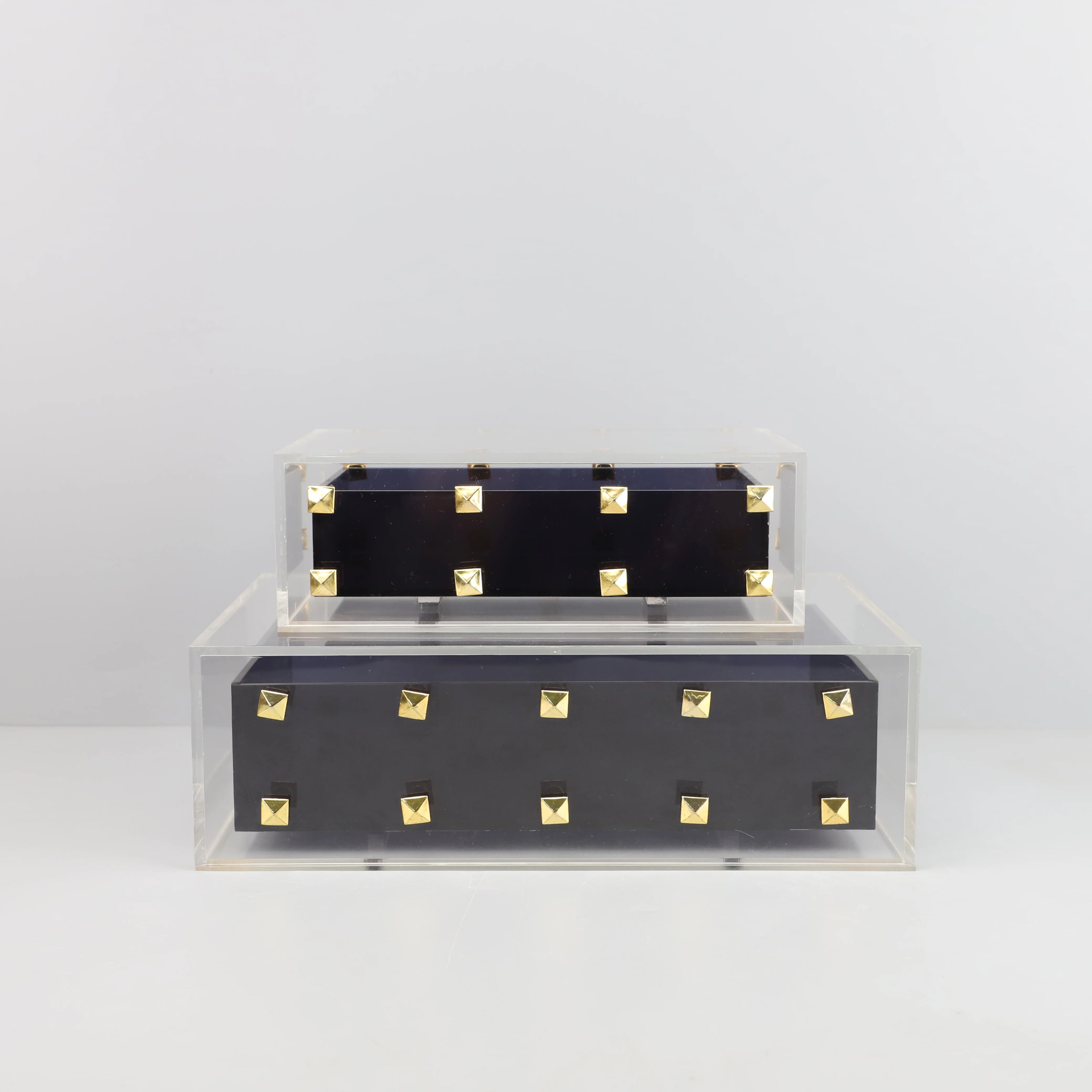 European style minimalist and creative acrylic rivet jewelry box decorations, living room and study decorations