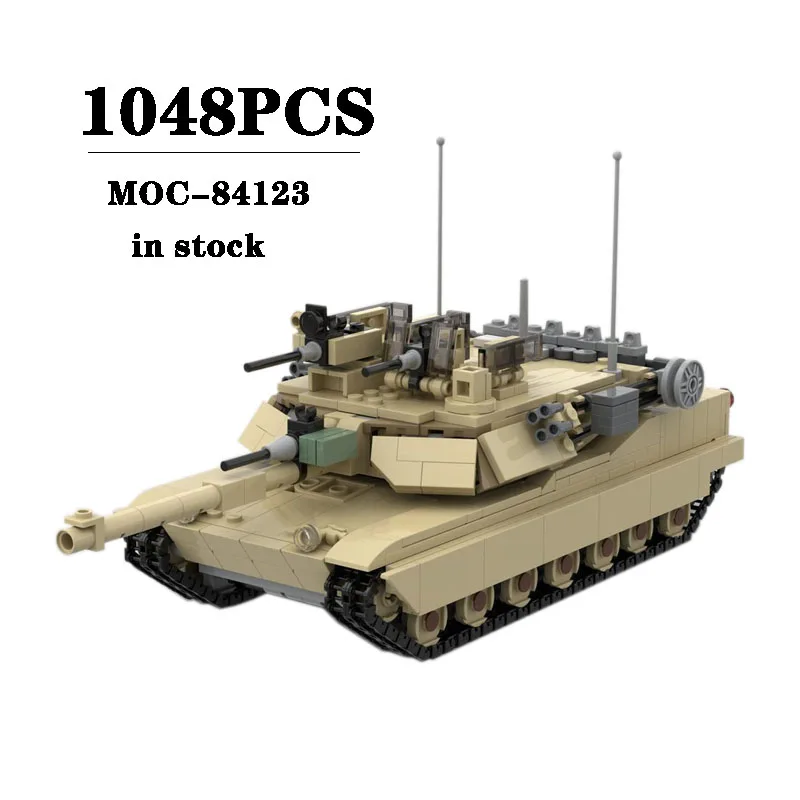 Army Main Battle Tank Building Block, MOC-84123, modelo de construção, brinquedos de aniversário para adultos e crianças, presentes de Natal, 1048pcs