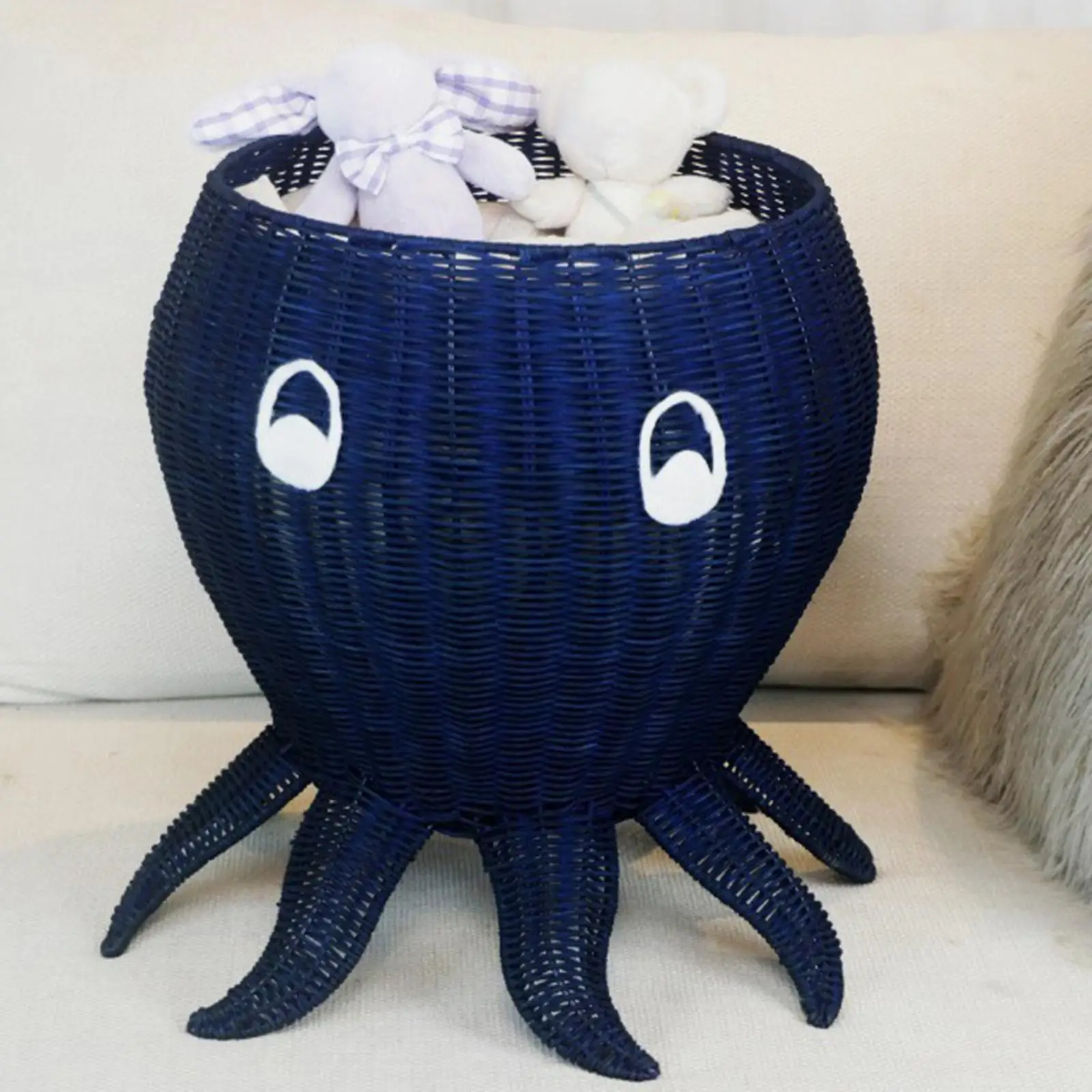 Natural Rattan Woven Basket Multipurpose Storage Bin Handmade for Bread Pastries Toys Home Organizing