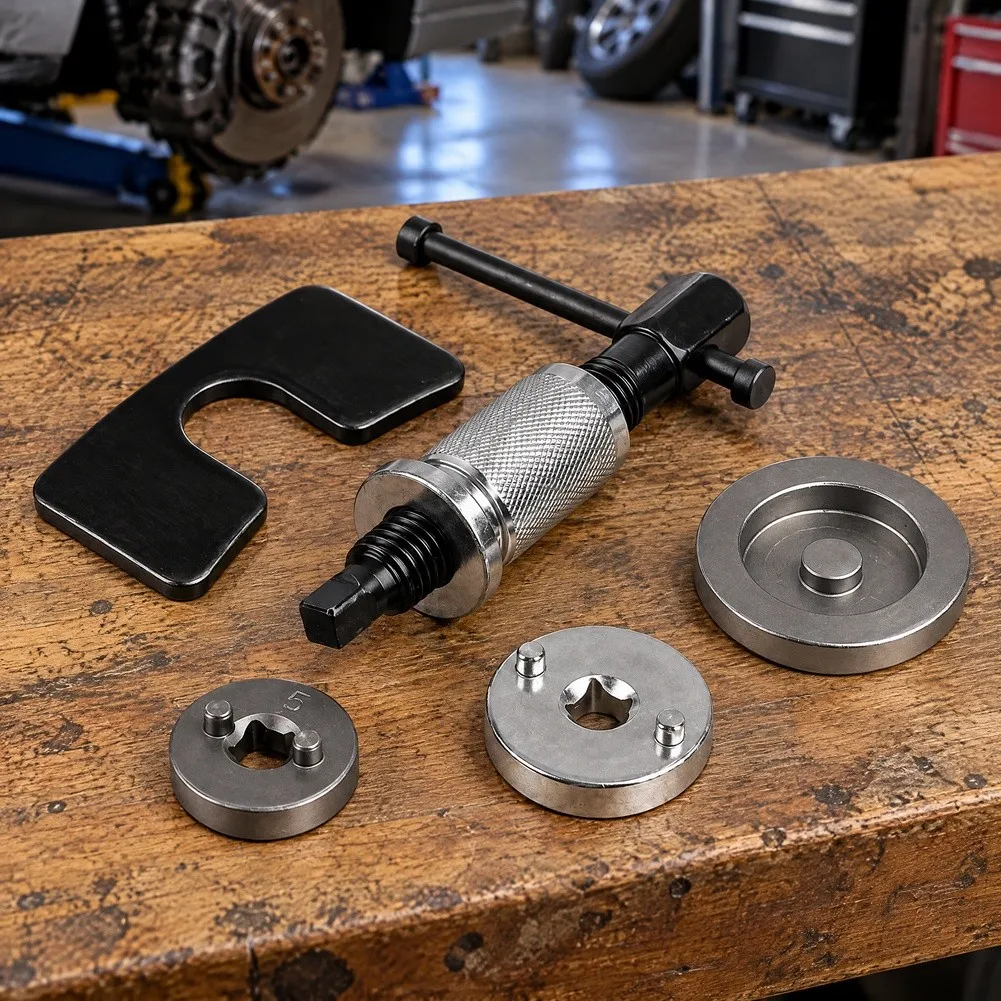 Brake Caliper Piston Compressor Tool Set 5 pcs Includes All Necessary Components for Brake Piston Adjustment Tasks