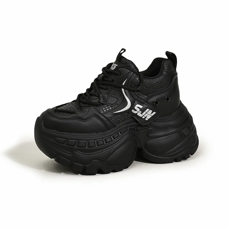 

Женские белые кроссовки на платформе, весна 2024, вулканизированная обувь на толстой подошве со шнуровкой, женская дышащая нескользящая спортивная обувь, женская