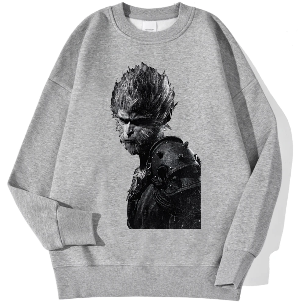 Black Myth Wukong Game Role Print Hoody Man Harajuku Soft Sweatshirt Fashion Warm Hoody Fleece Casual Sportswear