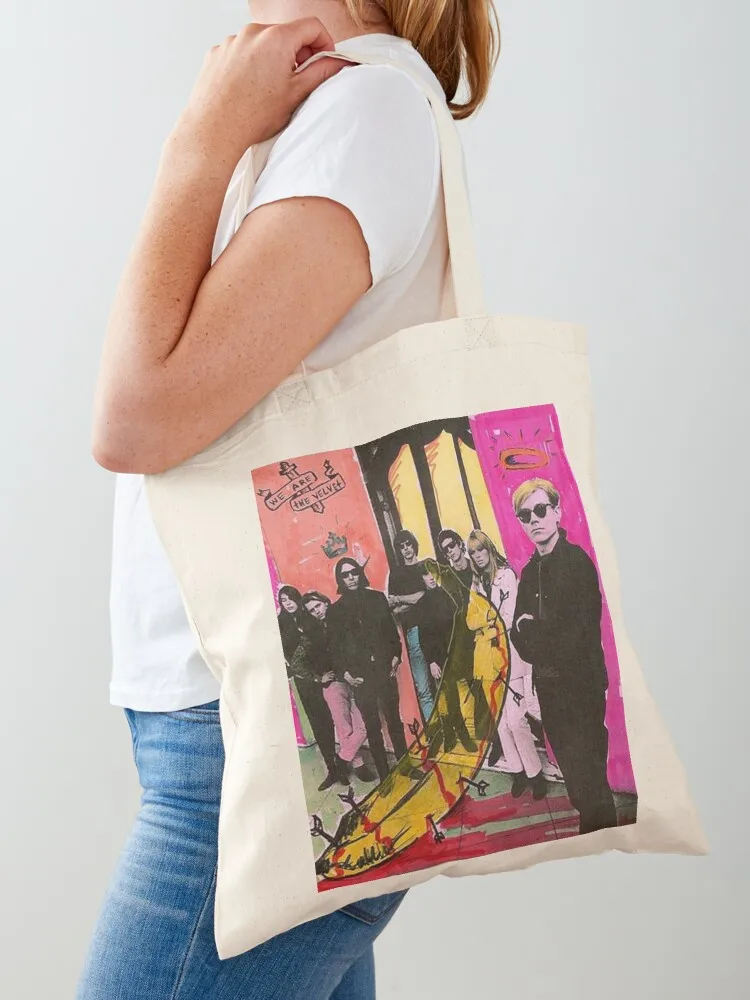 

Andy Warhol and the Velvet Underground Tote Bag hand bag ladies Shopper reusable shopping bag Large bags for women