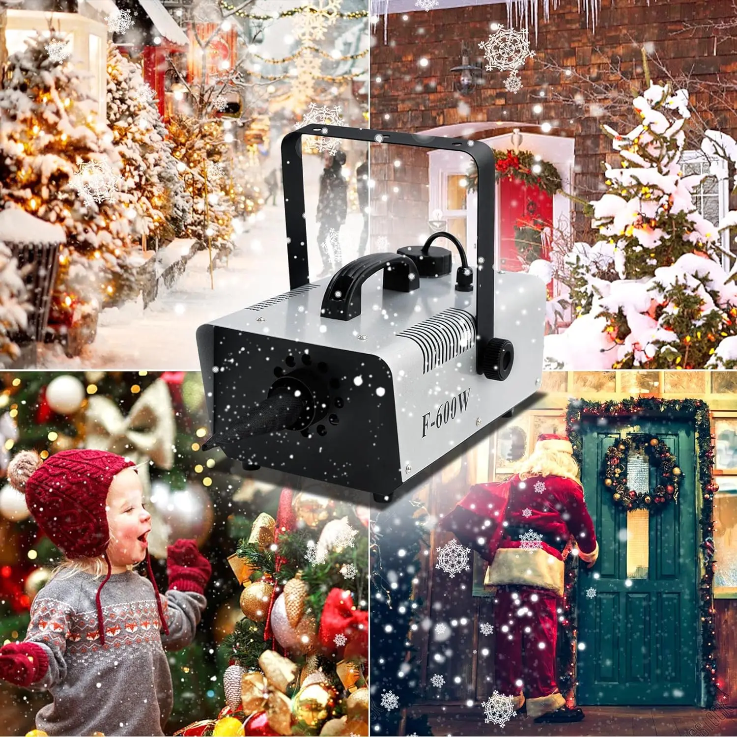 Snow Machine Maker for Party: Artificial Snowflake by Wireless Remote Control Portable Making Fake Snow Equipment for DJ Stage