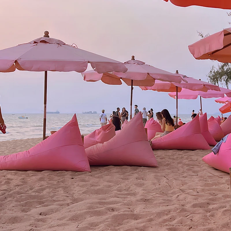 Soft Waterproof Bean Bag Sofa Big Size Pink Kids Relaxing Bean Bag Sofa One Person Modern Sillon Inflable Outdoor Furniture