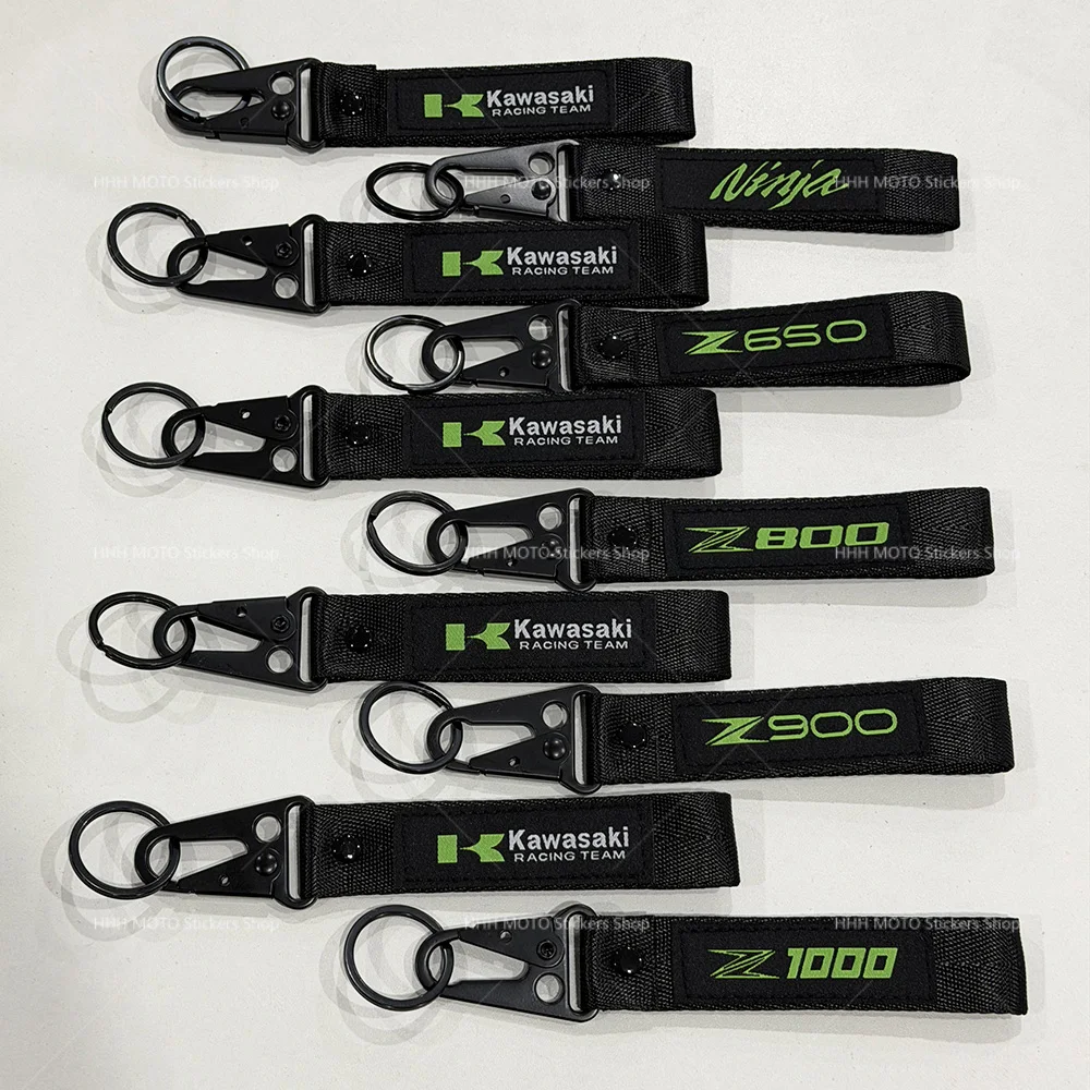 

Брелок для ключей от автомобиля для Kawasaki Z1000 Z900 Z800 Z750 Z650 Z400 Versys, двусторонняя вышивка, аксессуары для мотоциклов