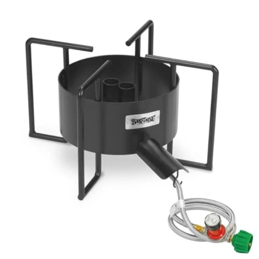 

SP40 22-in Dual Jet Bayou Cooker with 22-in Cooking Surface 12.5-in Tall Round Bar Welded Frame 30-psi Adjustable Regulator and