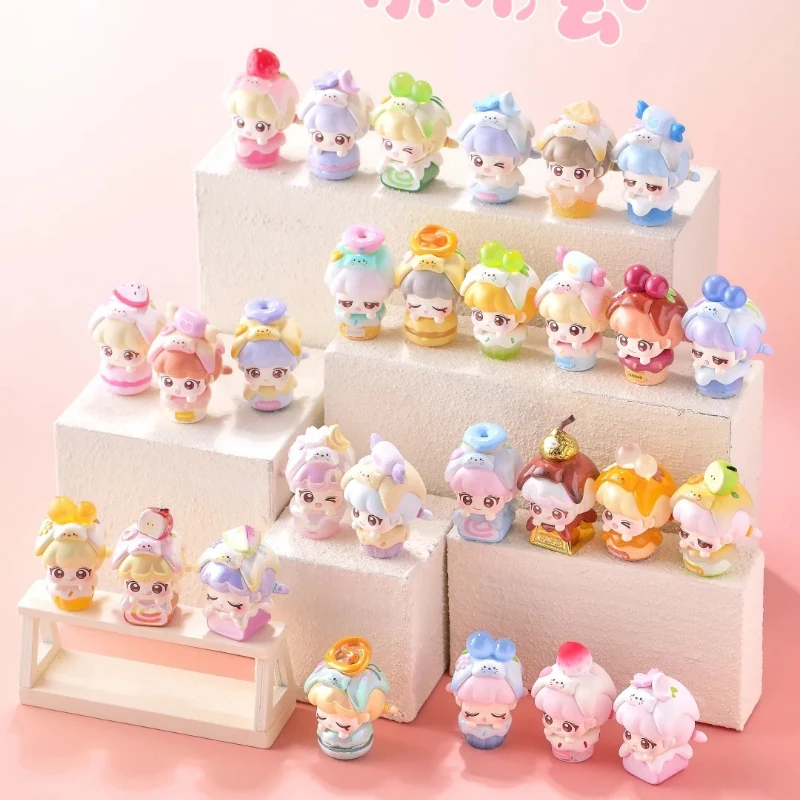 

Nai Bao Meow Kawaii Healing Cat Doll Soft Vinyl Figure Tea Party Series Blind Box Cute Desk Decor For Women Collectible Toy