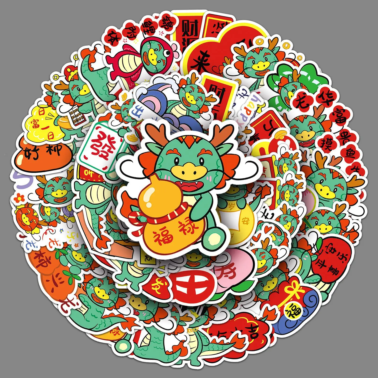 

50Pcs Cartoon Dragon Series Graffiti Stickers Suitable for Laptop Helmets Desktop Decoration DIY Stickers Toys Wholesale