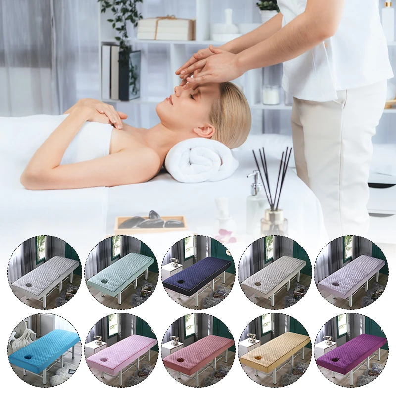 

Thicken Quilted Beauty Massage SPA Special Bedspread Universal Beauty Salon Bed Sheets With Hole Body Massage SPA Bed Cover