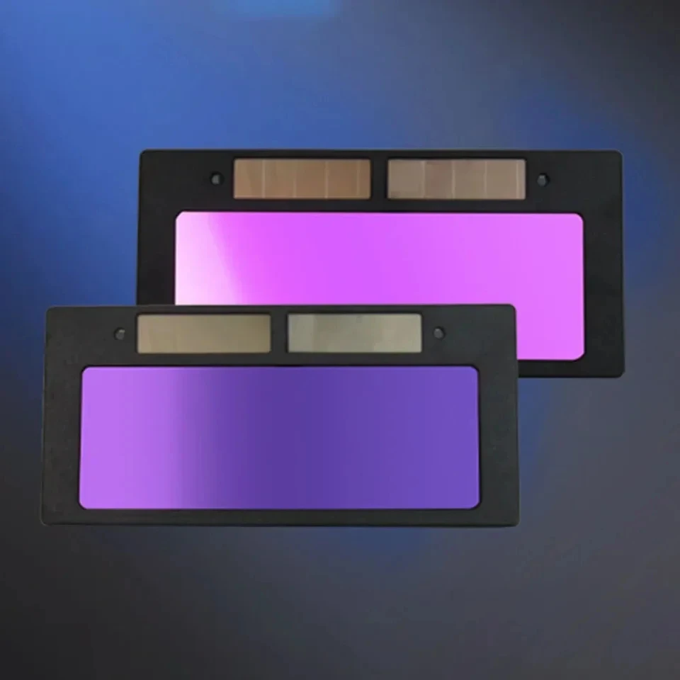 1pc lente de soldagem movida a energia solar escurecimento automático óculos de soldagem capacete máscara acessórios para lente de soldagem óculos