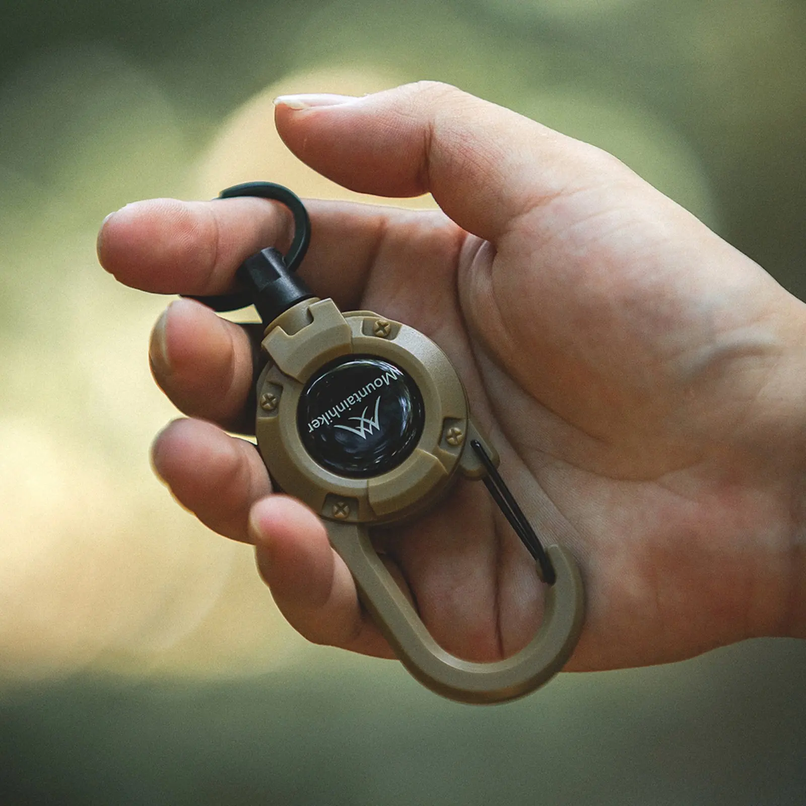 Retractable Keychain Long-Lasting Tether Key Buckle Carabiner Key Reel Lightweight Retractable Tool Lanyard 60cm Extension Cord