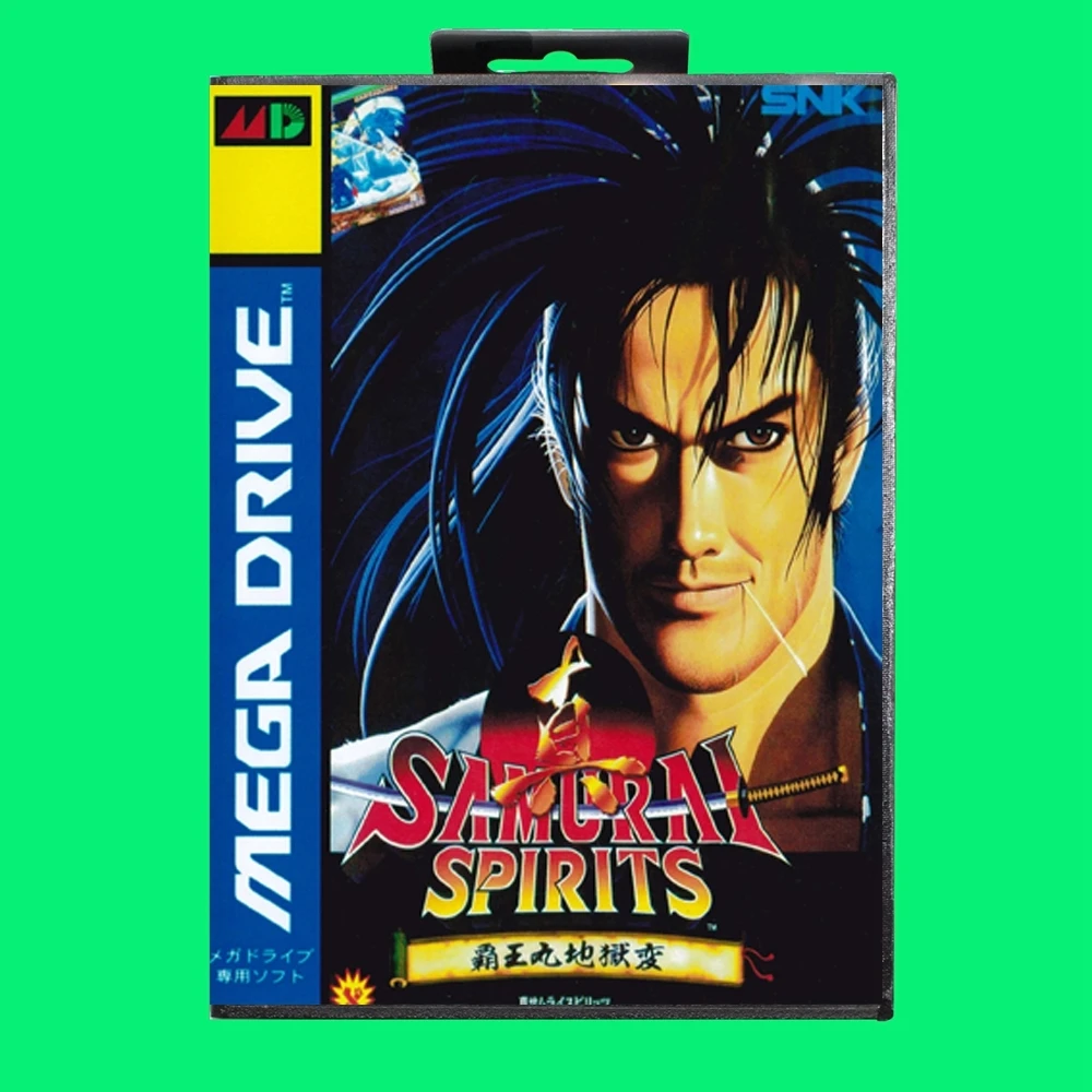 

Shin Samurai Spirits Haohmaru Jigokuhen Game Cartridge 16bit MD Game Card With JP Cover Retail Box For Sega Mega Drive