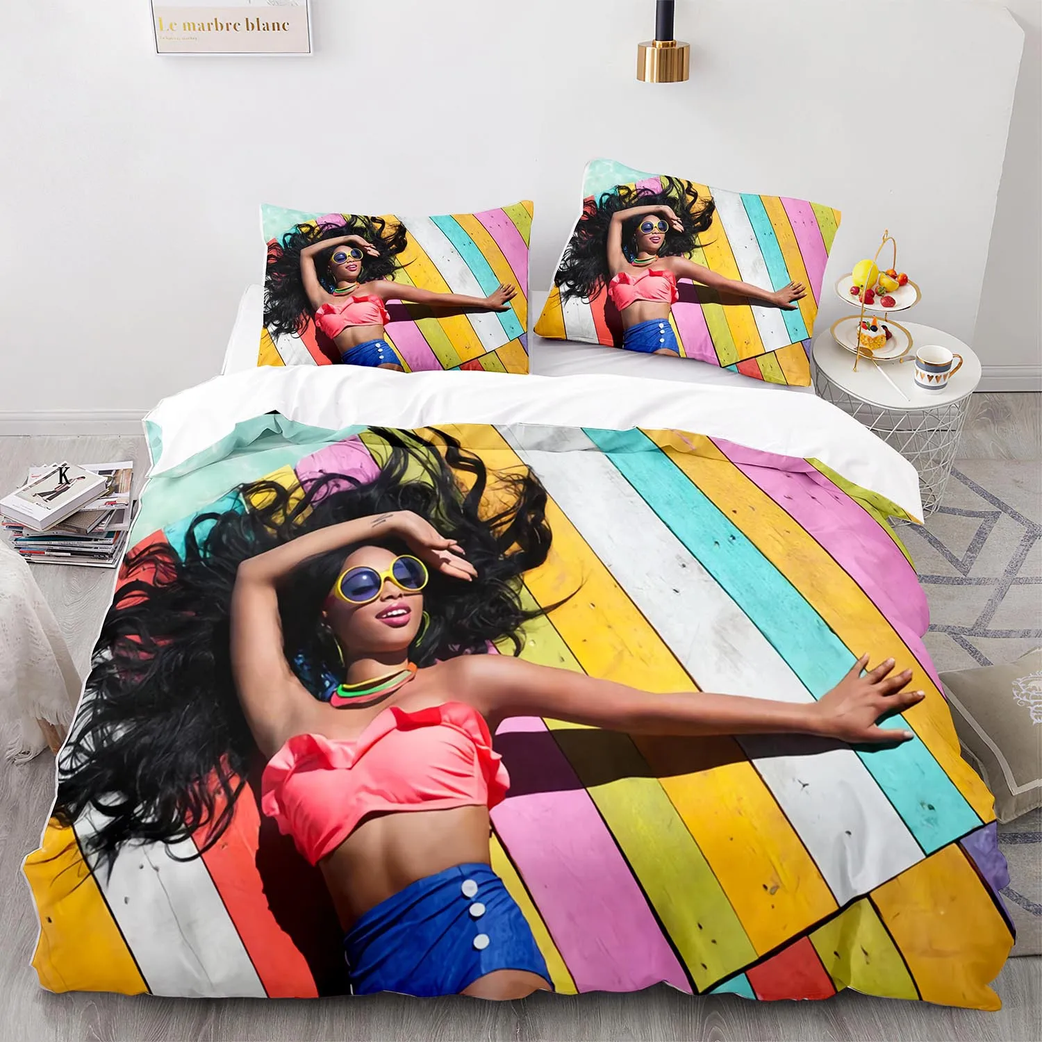 Sexy Buttocks Girl Bikini Bedding Set Polyester Duvet Cover with Pillowcase Queen King Size 3D Quilt Bed Cover Set Bedroom Decor