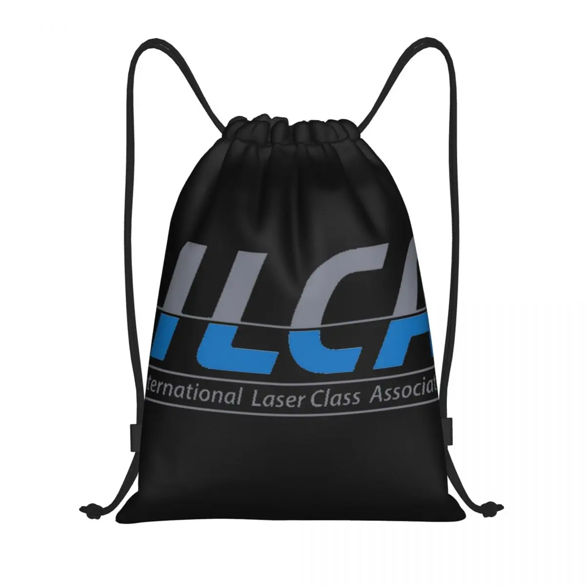 ILCA- International Laser Sailing Association-logo Portable Drawstring Bags Backpack Storage Bags Outdoor Sports Traveling