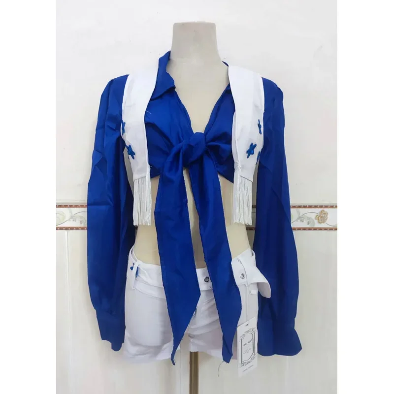 Halloween Carnival Party Dallas Cow Girl Cheerleader Cosplay Costume Sexy High School Competition Cheerleading Dance Fancy D MN5