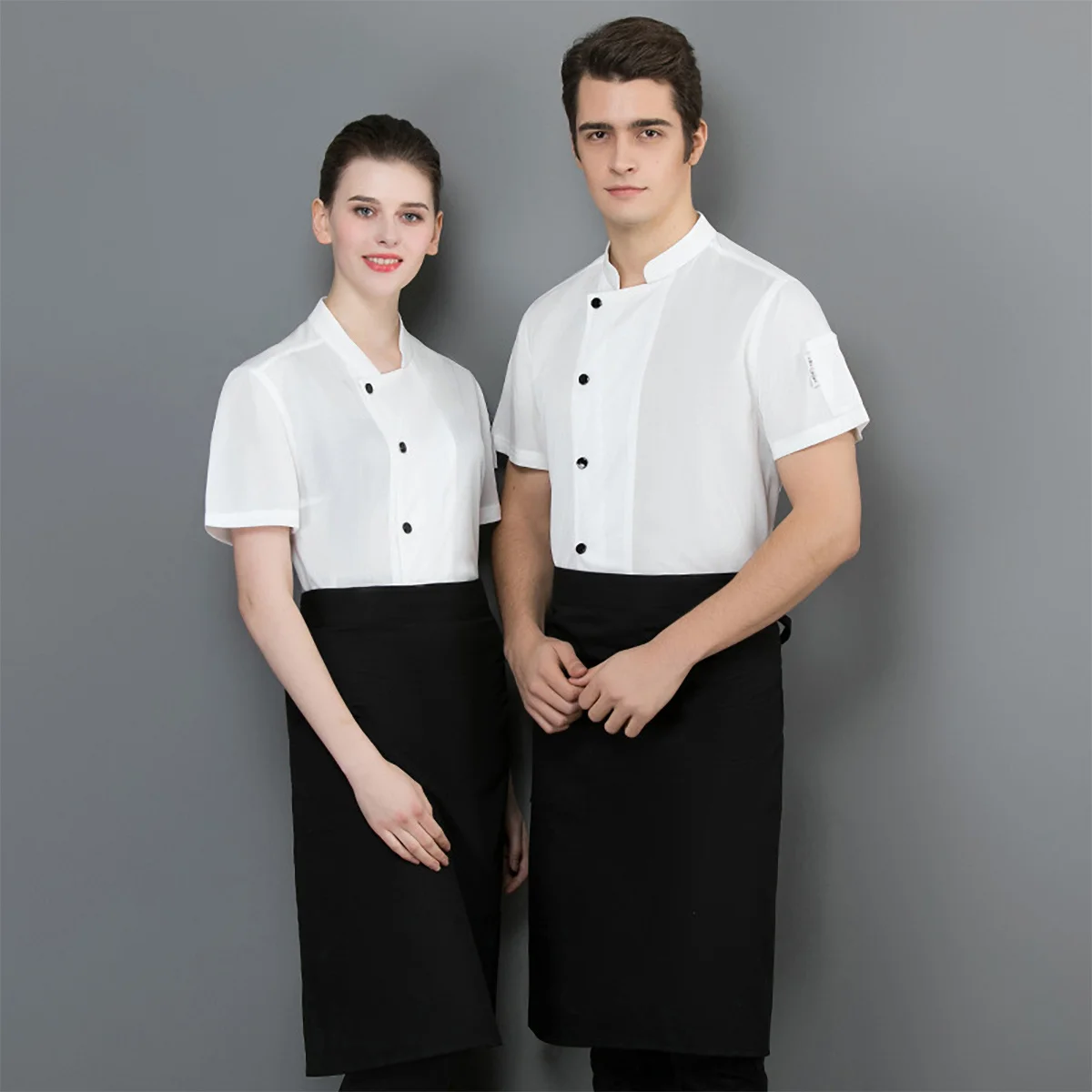

Breathable Mesh Chef Uniform Short Sleeve Cook Jacket For Restaurant Hotel Kitchen Anti-Wrinkle Wear-Proof Lightweight Workwear