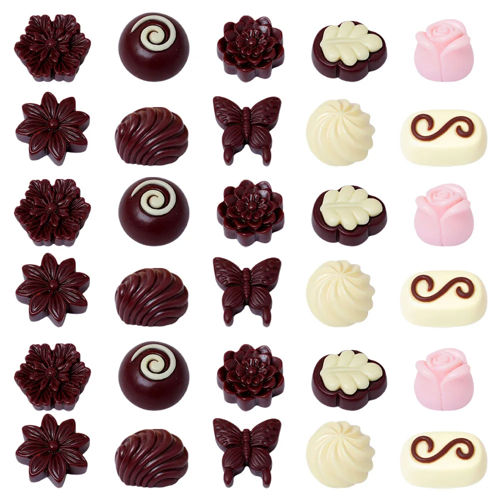 

30 Pcs Simulation Chocolate Decorative Artificial Diy Fake Chocolates Bulk Model Props Desktop Accessories Educational