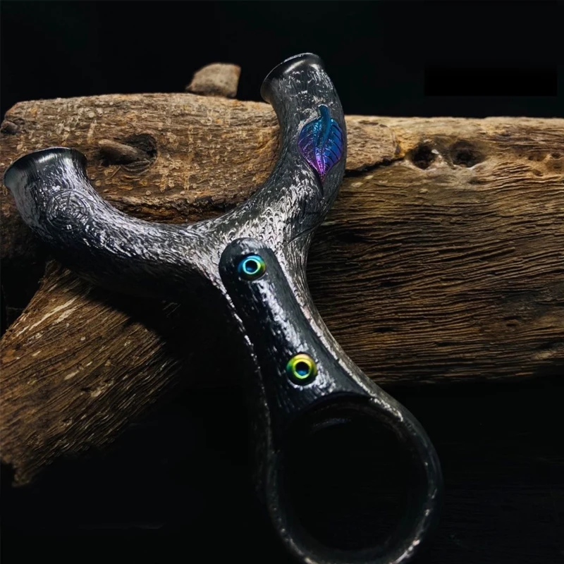 Outdoor Portable EDC Titanium Alloy Tc21 Carving Mini Slingshot Tool