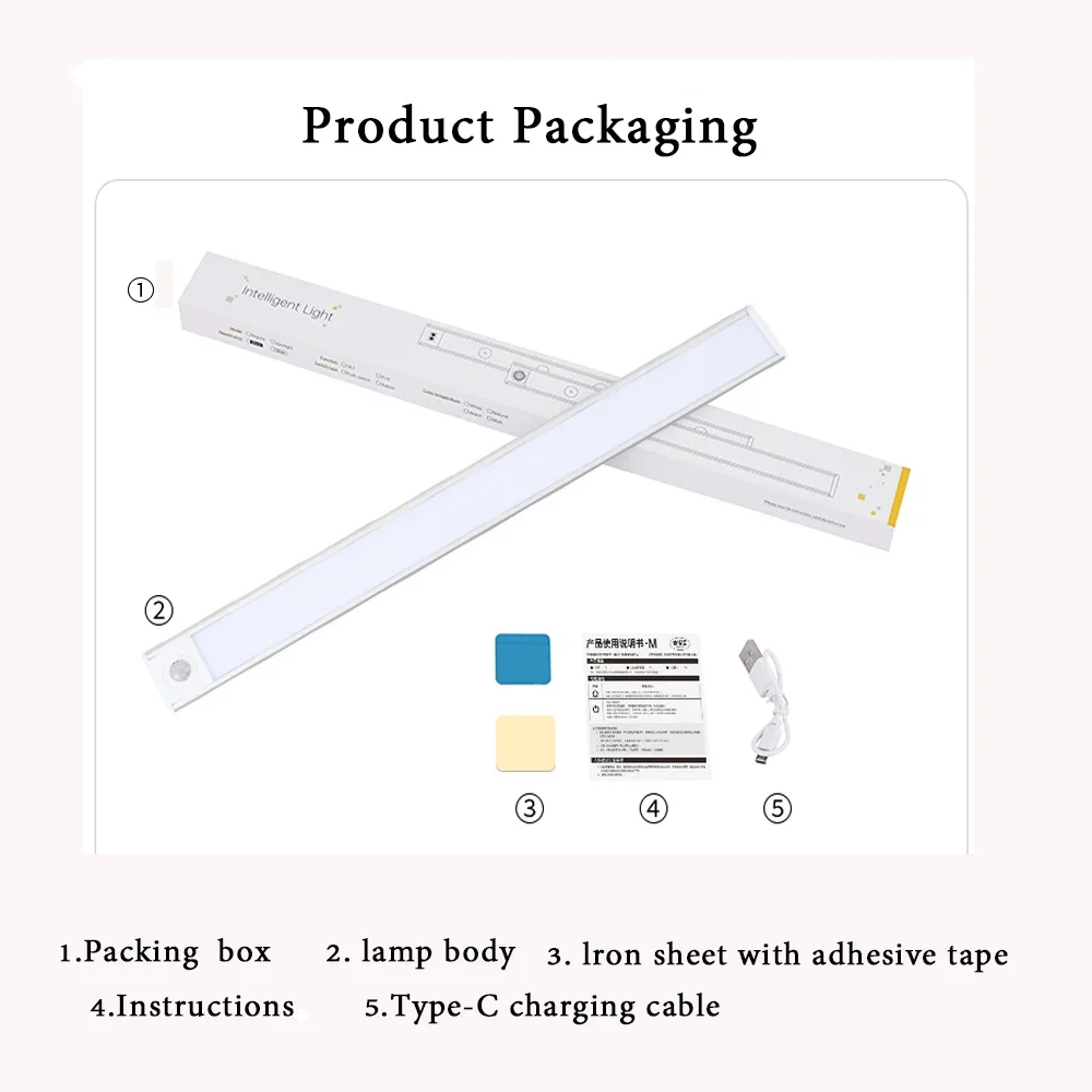 Heiße weiße LED-Nachtlichter Bewegungs sensor Licht für Raum Schrank Schlafzimmer Dekor drahtlose USB-TYPE-C Lampe Beleuchtung