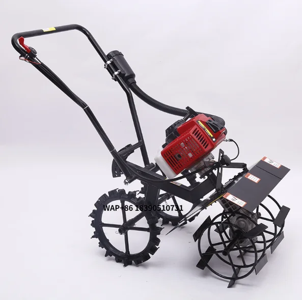 

New Two-stroke Two-wheel Garden Weeder, Multi-functional Rotary Tiller, High-power Micro Tiller