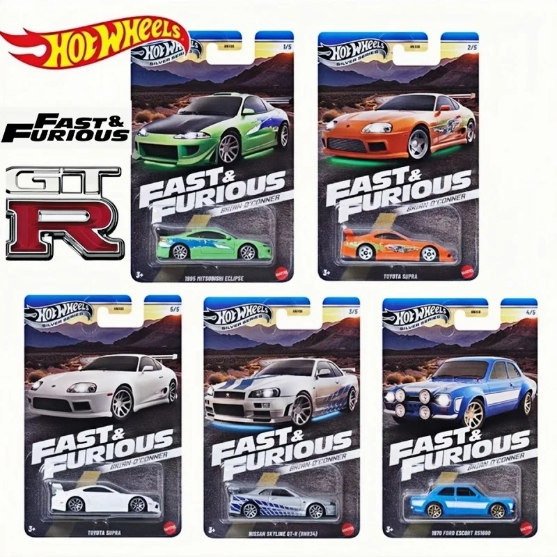 In Stock Hot Wheels Car Fast & Furious Themed Assortment Mix 1h - Brian O'Conner Hnr88 H 1/64 Diecast Vehicle Cars Toys Boys