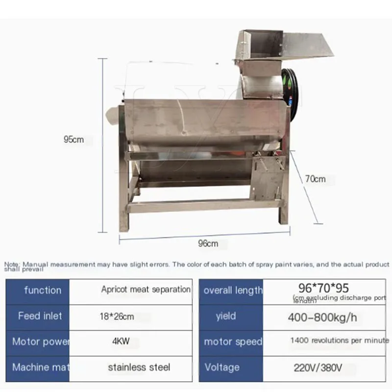 Apricot Peach Cherry Olive Core Removing Destoner Machine Apricot Pit Removing Pitting Machine Automatic