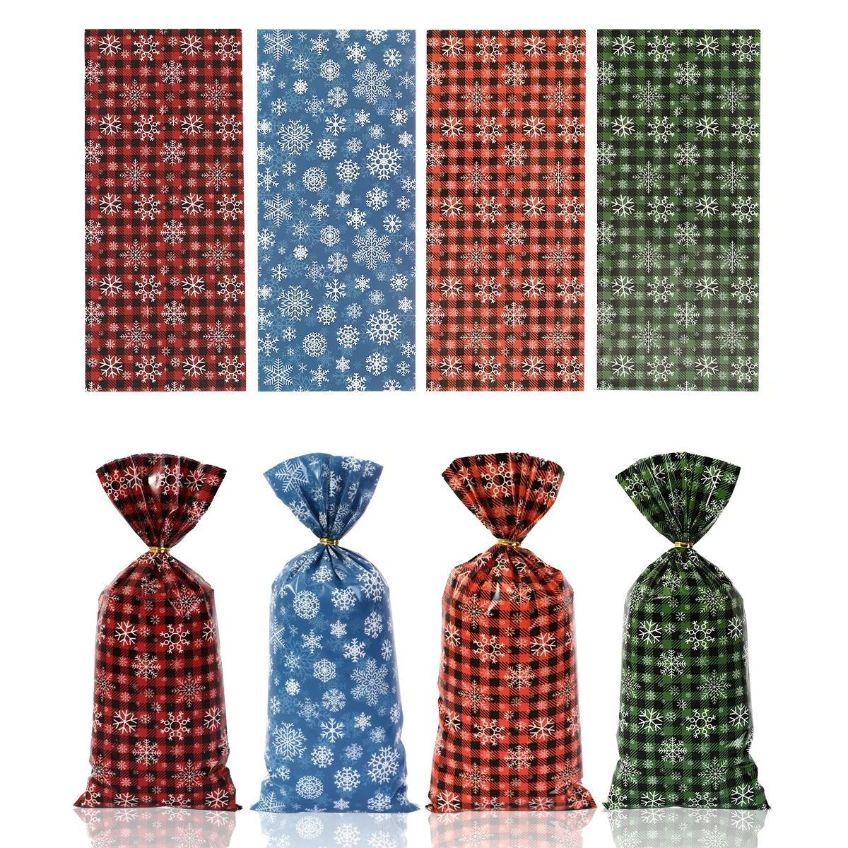 25/50/100 Stück Weihnachts-Süßigkeitentüten Weihnachtsmann-Keks-Verpackungsbeutel Weihnachtsdekoration 2025 Geschenktüten für Partyzubehör – Detail 6