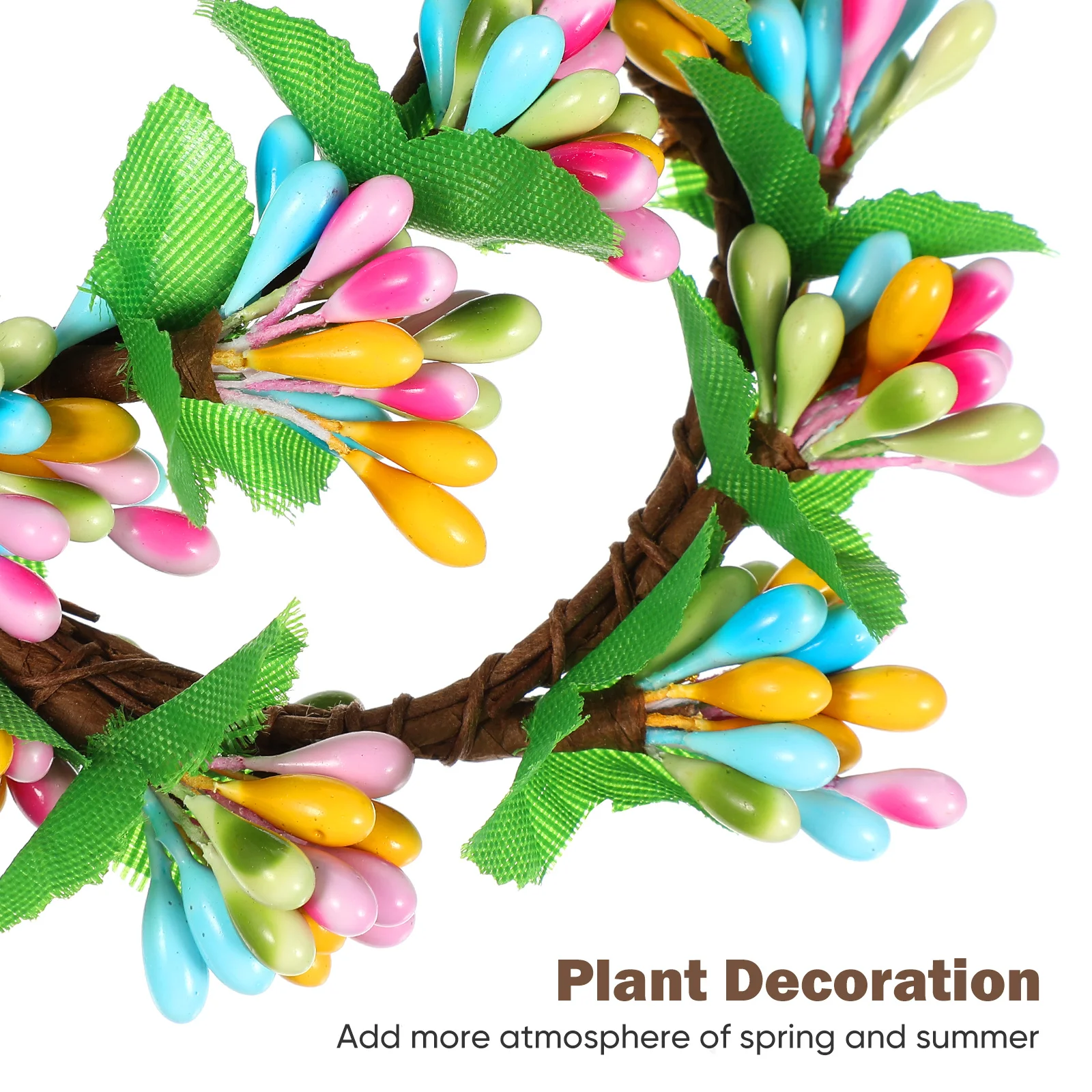 4 قطعة إكليل الربيع وهمية ديكور 6 5 سنتيمتر بيري فانوس حفلة الربيع وهمية إكليل المنزل مأدبة عطلة داخلي في الهواء الطلق #3