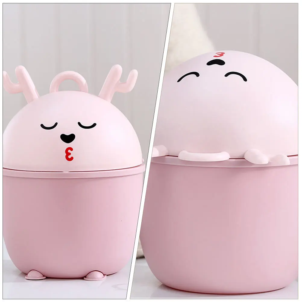 

Desktop Trash Can Small Garbage Bin With Lid Thickened Pp Material Easy Clean Kitchen Bedroom Living Room Countertop Waste