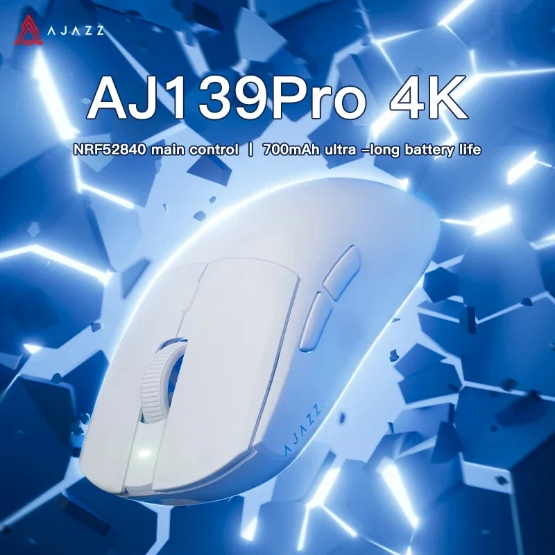 Imagem -02 - Ajazz-mouse para Jogos sem Fio com Sensor Nórdico Peso Leve pc Gamer Escritório Mac Aj139 Pro 4k Paw3395 52840 Chip 2.4g Fps 65g