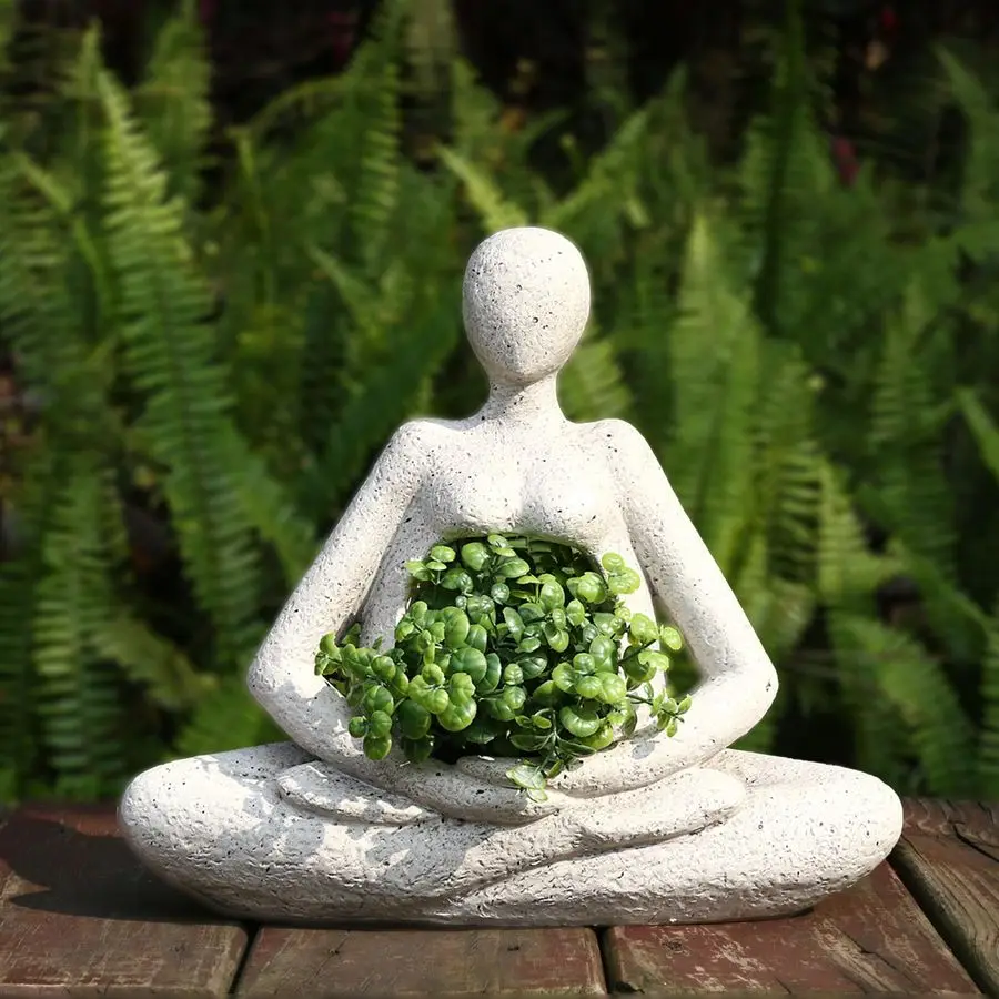 

Кашпо для уличных и комнатных растений, суккулентов, уникальные цветочные горшки в форме головы/лица, садовая ваза с дренажным отверстием, в форме женской головы/лица