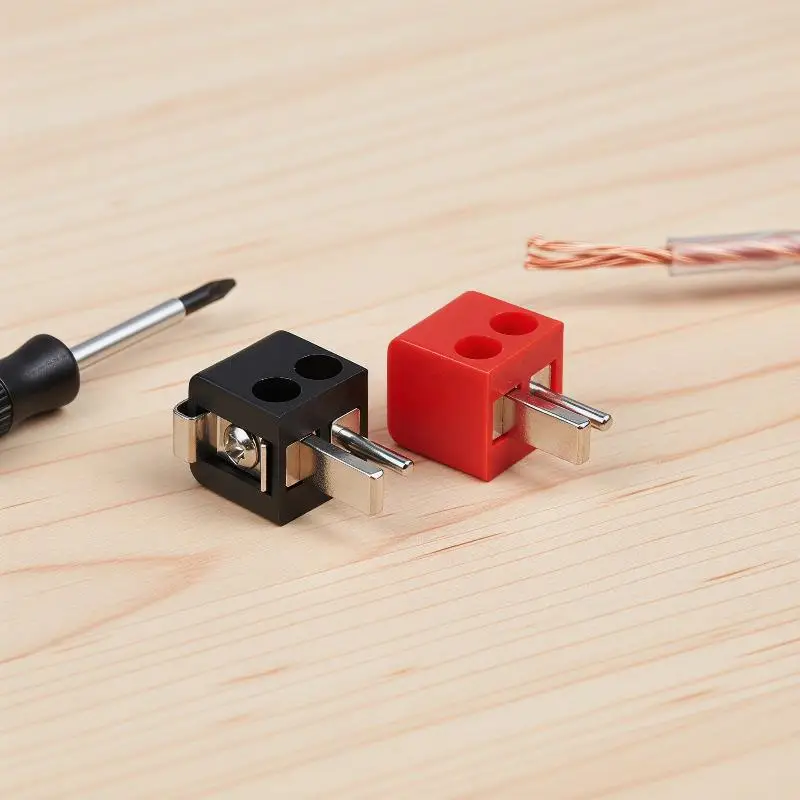 2Pin DIN Speaker Plug Connector Screw Terminal Block Red Black for Hi-Fi Audio Amplifier Home Theater Cable Accessories