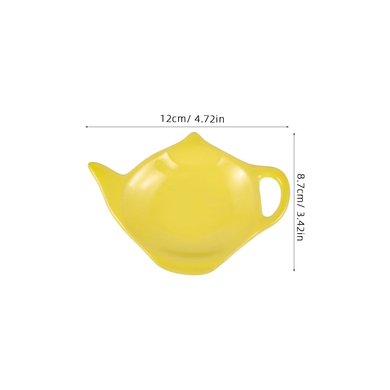 Sottobicchiere per bustine di tè in ceramica Vassoio decorativo a forma di teiera Porta bustine di tè Ciotola per snack Piatto multiuso Accessori per caffè