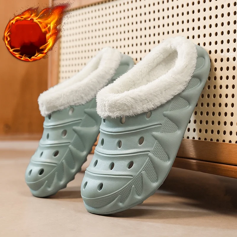 الخريف والشتاء داخلي المنزل عدم الانزلاق 2025 نمط جديد المنزل استخدام نعال من القطن مبطنة بالصوف لارتداء في الهواء الطلق #3