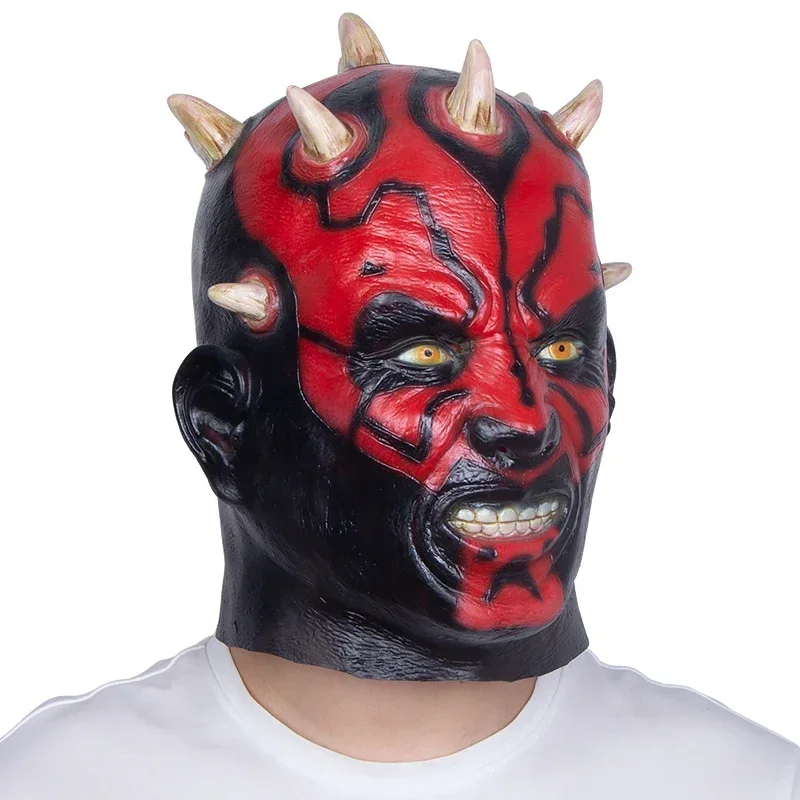 Scary Mask Darth Maul Movie Character Latex Full Head Headgear Halloween Cosplay Party Costume Props V