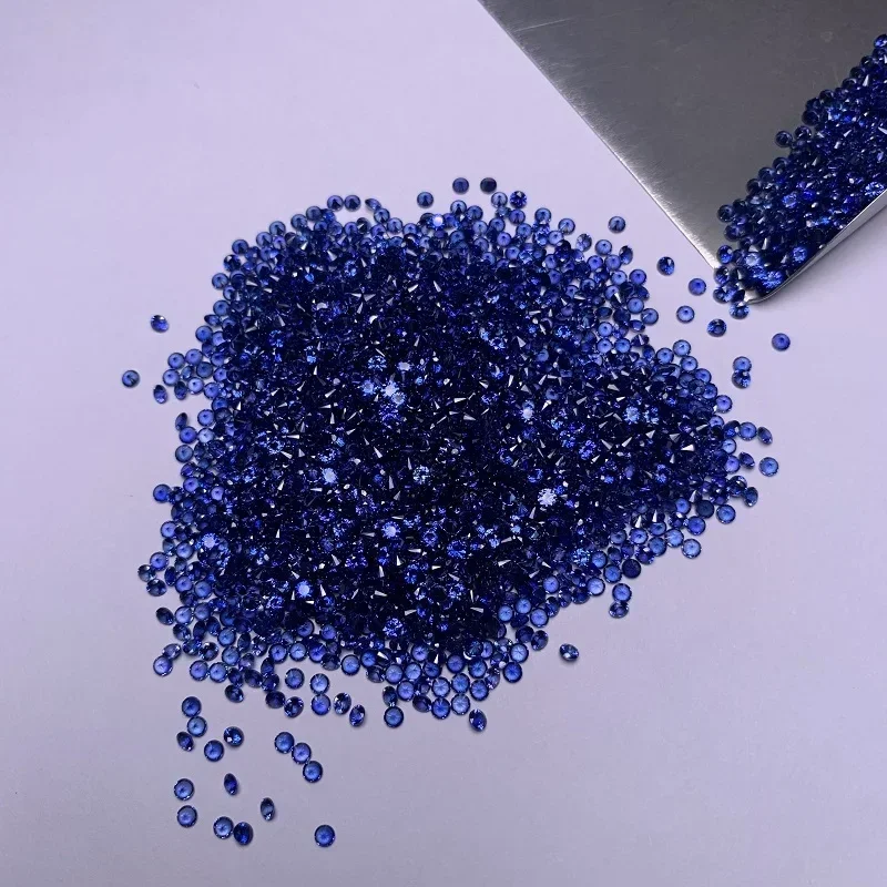 

Pirmiana New Arrival 0.8-4.0mm Small Round Royal Blue Lan Sapphire Loose Gemstone for Jewelry Making
