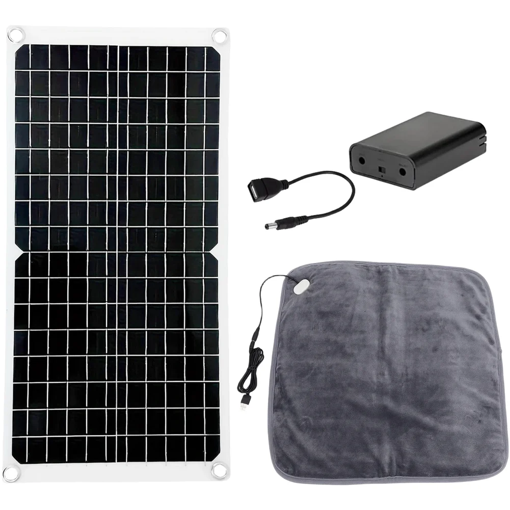 17W Monocrystalline Solar Panel Heating Pad Kit for Pet Warmth Outdoor Use 415x200x2.5mm 16V Open Circuit Voltage