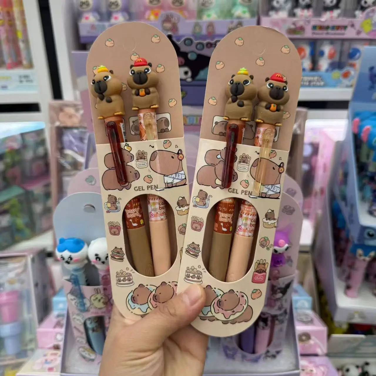 

2/48Pcs Cute Capybara Cartoon Student Neutral Pen Black Carbon Water-based Pen Creative Learning Stationery Prizes Ballpoint Pen