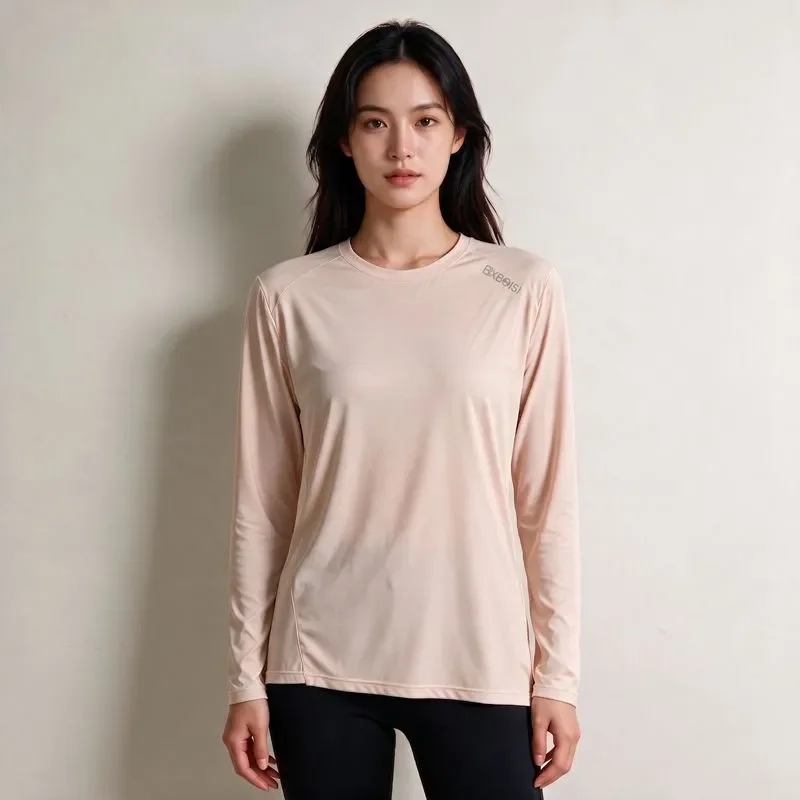 UPF50 Sun Protection Quick Dry Long Sleeve Sports Top Women Outdoor Hiking Running Fitness T Shirt